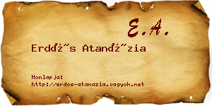Erdős Atanázia névjegykártya